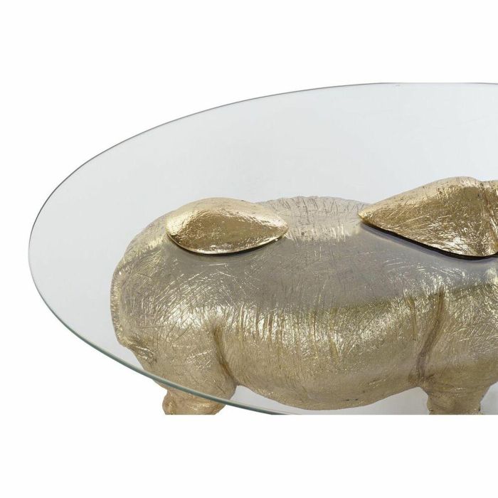 Mesa auxiliar DKD Home Decor Transparente Dorado Resina Cristal 100 x 60,5 x 46 cm 3 Mesa auxiliar DKD Home Decor Transparente Dorado Resina Cristal 100 x 60,5 x 46 cm 3