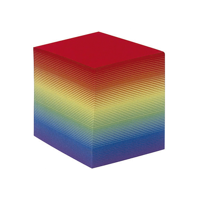 Quo vadis Taco de papel reciclado 90 gr 90x90x90 mm arcoíris 680 hojas 1