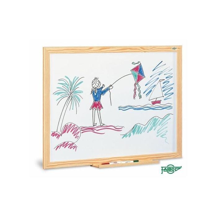 Faibo Pizarra Blanca Estratificada Marco De Madera Sin Cajetin 80x120 cm Faibo Pizarra Blanca Estratificada Marco De Madera Sin Cajetin 80x120 cm
