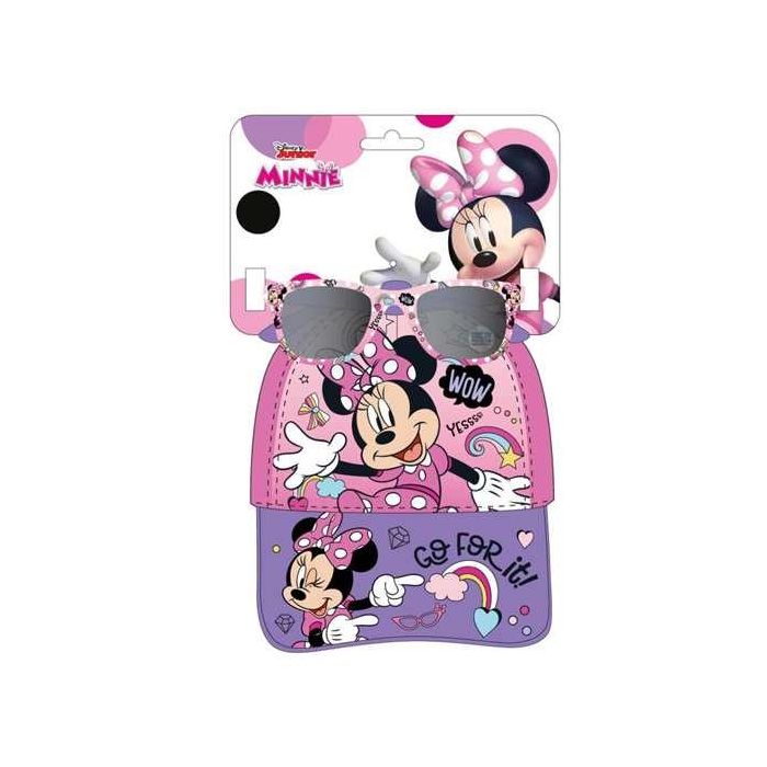 Cerdá Gorra y Gafas de Sol Infantiles Minnie Mouse 53 cm Rosa | Edad 2-8 Años