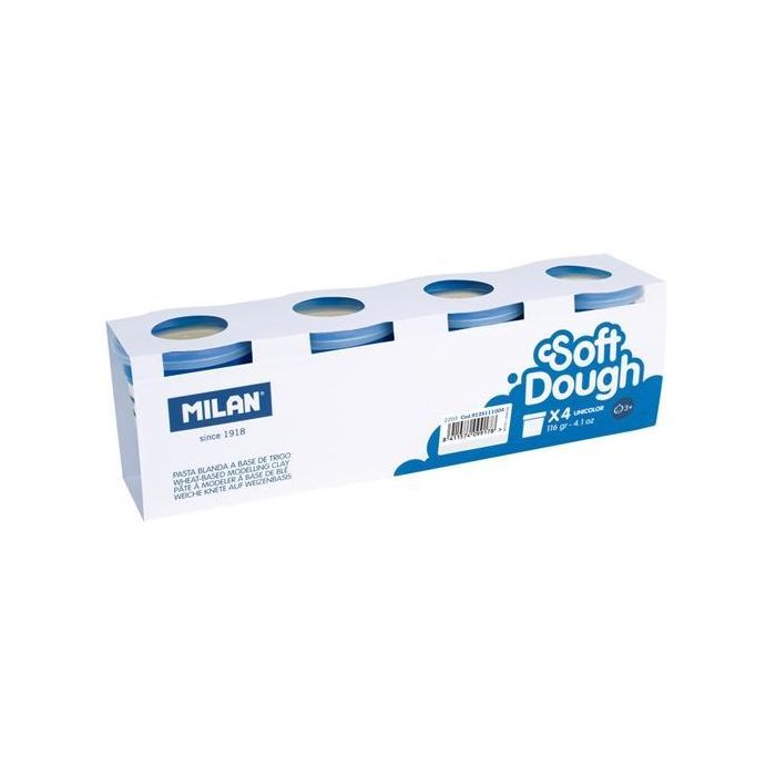 Milan Pasta Blanda Soft Dough Caja 4 Botes 116 gr Blanco