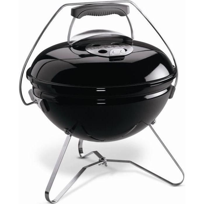 Barbacoa de carbón portátil WEBER Smokey Joe Premium Ø37 cm - Acero cromado - Negro Barbacoa de carbón portátil WEBER Smokey Joe Premium Ø37 cm - Acero cromado - Negro