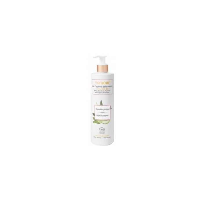 FLORAME Leche Corporal Hipoalergénica con Aloe Vera y Glicerina Vegetal 400 ml, Cuidado Hidratante Diario Piel Sensible