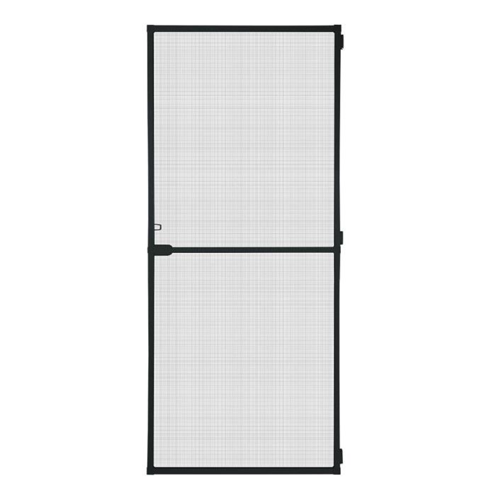 Schellenberg Puerta mosquitera abatible Action antracita 100x210cm - Aluminio, malla fibra vidrio, montaje fácil