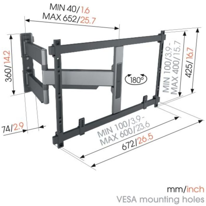 Soporte TV Vogel's TVM5645 NEGRO 40" 35 kg 1 Soporte TV Vogel's TVM5645 NEGRO 40" 35 kg 1
