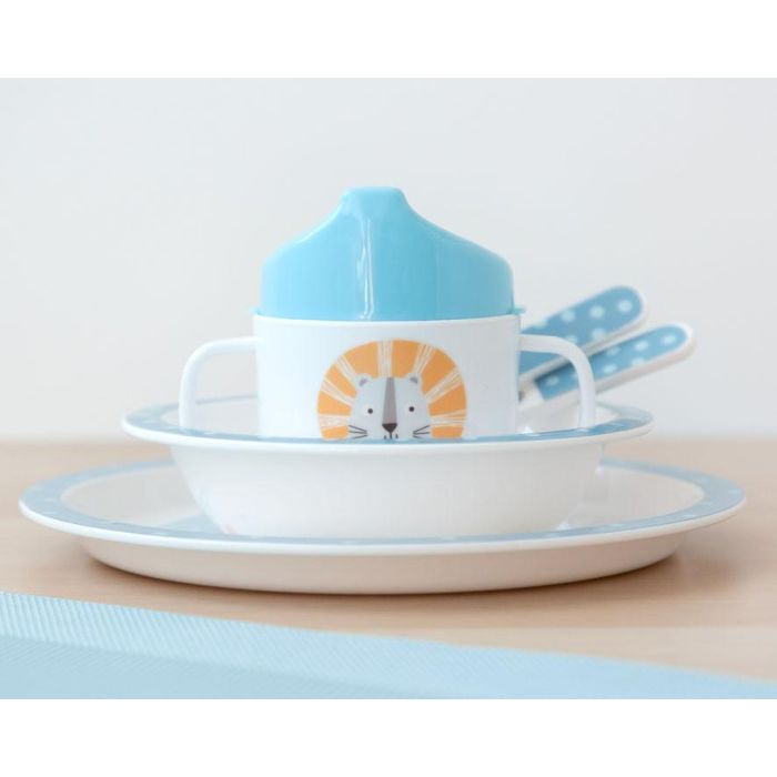 KioKids Vajilla Infantil Set 4 Piezas León Antigolpes Apto Lavavajillas y Microondas para Bebés +6 Meses Multicolor 1 KioKids Vajilla Infantil Set 4 Piezas León Antigolpes Apto Lavavajillas y Microondas para Bebés +6 Meses Multicolor 1