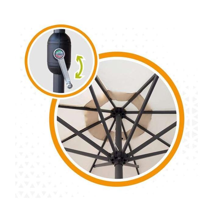 Sombrilla Aktive Crema 270 x 259 x 270 cm 4