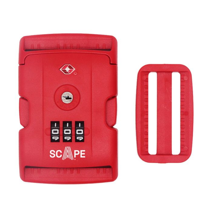 Scape Travel Correa para maleta TSA con combinación (azul, rojo) 3