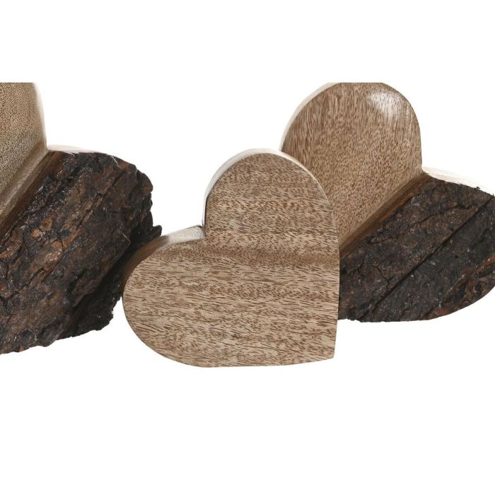DKD Home Decor Set de 3 Decoracion Cottage Marron 2 x 18 x 16 cm 2