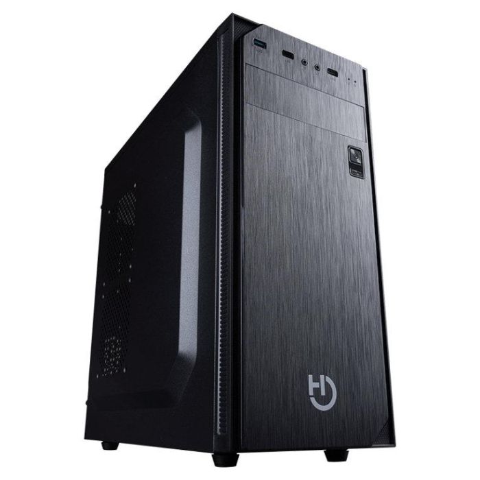 Hiditec KLYP Torre ATX PC Negra con Fuente de Alimentación Incluida, para Equipos de Alto Rendimiento, USB 3.0, Hogar/Oficina