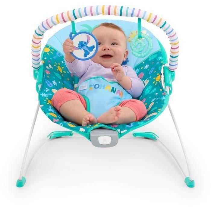 DISNEY BABY BRI0074451175013 Hamaca para bebé Stitch con Arco de juguetes extraíbles y Vibraciones, 0-6 meses 2 DISNEY BABY BRI0074451175013 Hamaca para bebé Stitch con Arco de juguetes extraíbles y Vibraciones, 0-6 meses 2