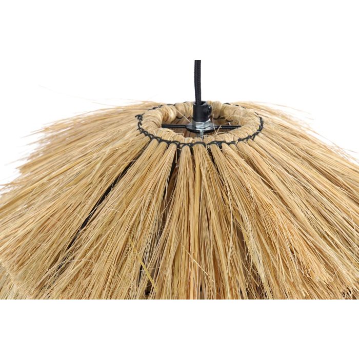 DKD Home Decor Lámpara de Techo Balines Yute y Metal Natural Hecha a Mano Alto 55cm Base 45x45cm E27 40W 2