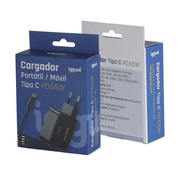 Cargador para Portátil iggual IGG319925 65 W 3