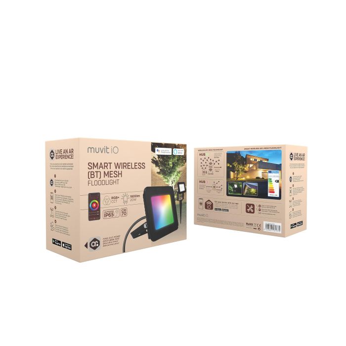 Muvit Foco Proyector Iio Wireless Mesh, Control por App muvit iO Home, Compatible con Alexa, Tecnología BT Mesh, Iluminación Inteligente Exterior 3 Muvit Foco Proyector Iio Wireless Mesh, Control por App muvit iO Home, Compatible con Alexa, Tecnología BT Mesh, Iluminación Inteligente Exterior 3