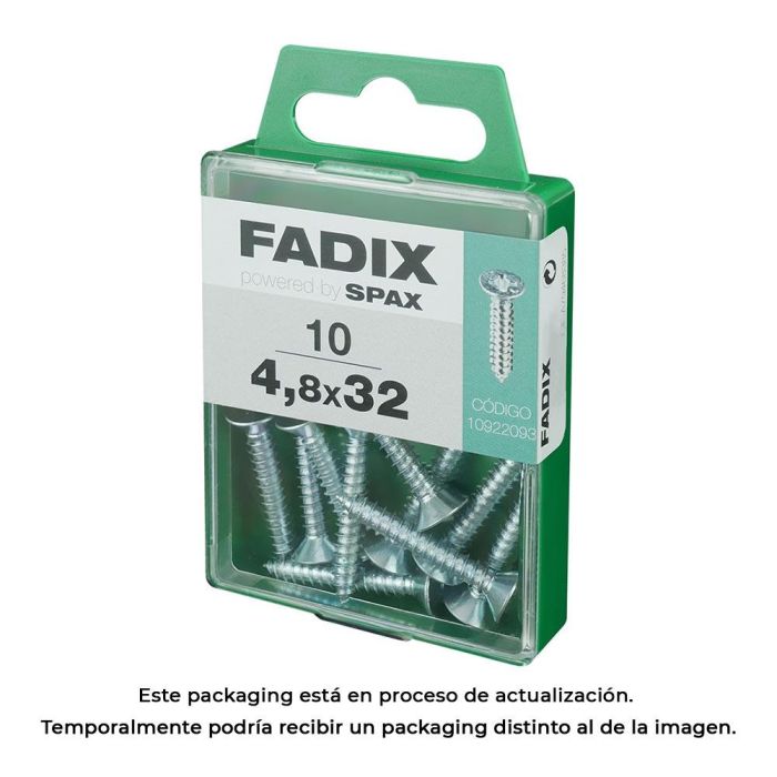 Fadix 10922093 Tornillo Rosca Chapa Acero Cincado 4,8x32mm Caja 10 Unidades 0 Fadix 10922093 Tornillo Rosca Chapa Acero Cincado 4,8x32mm Caja 10 Unidades 0