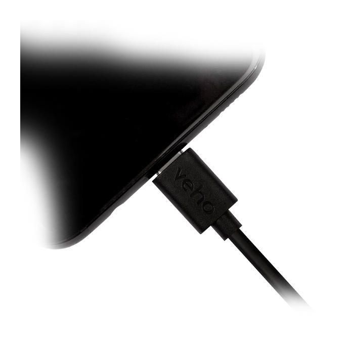 Veho Cable USB-A a USB-C de Carga y Sincronización Rápida 1m Negro Tacton para Nintendo Switch, Samsung Galaxy S8, Smartphones y Tablets 3