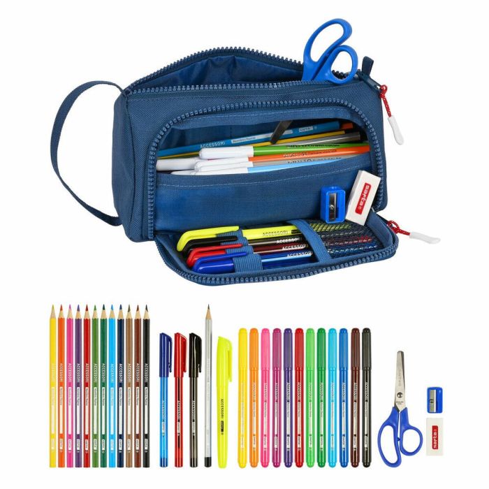 Estuche Escolar con Accesorios Munich Soon Azul (32 Piezas) 4