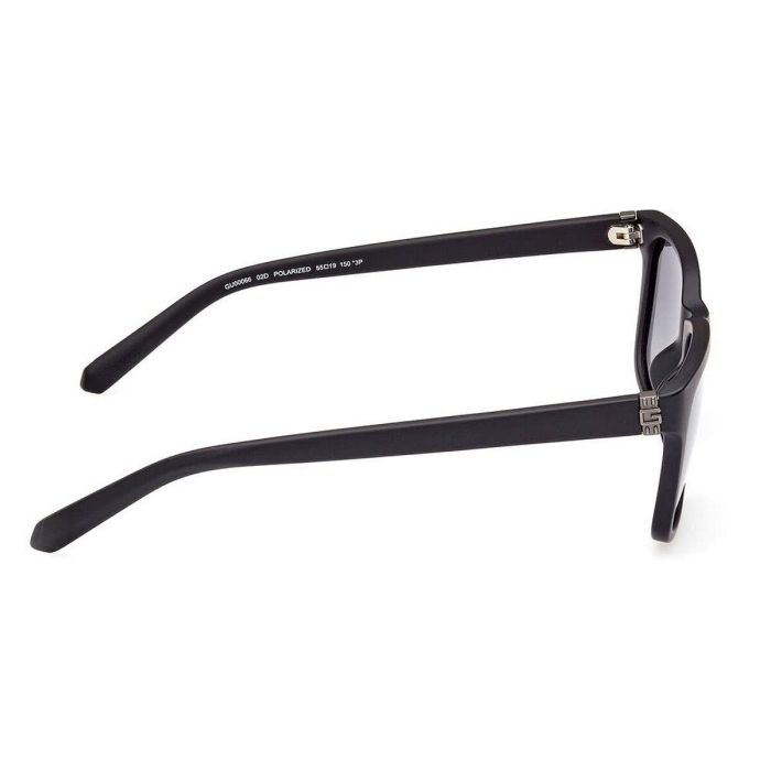 Guess GU00066 02D Gafas de Sol para Hombre Rectangulares Polarizadas Negro Mate Cristales Humo 55mm 19mm 150mm 3