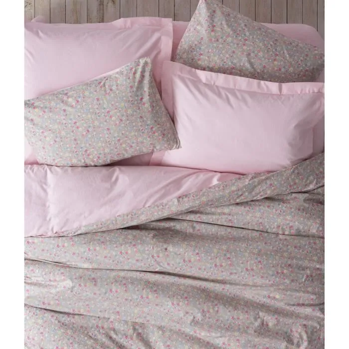 Juego de Cama 220x240 cm y Fundas Almohada 60x60 cm - 100% Algodón - Rosa - ASI8683342983372 3