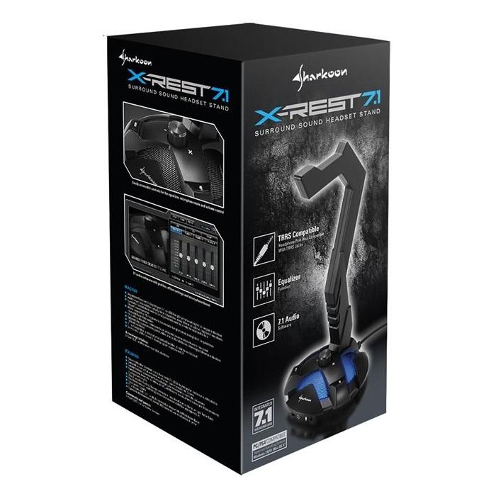 Sharkoon X-Rest 7.1 Soporte para Auriculares (Negro) 2 Sharkoon X-Rest 7.1 Soporte para Auriculares (Negro) 2