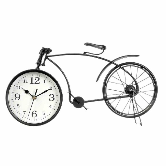 Reloj de Mesa Bicicleta Negro Metal 38 x 20 x 4 cm (4 Unidades)