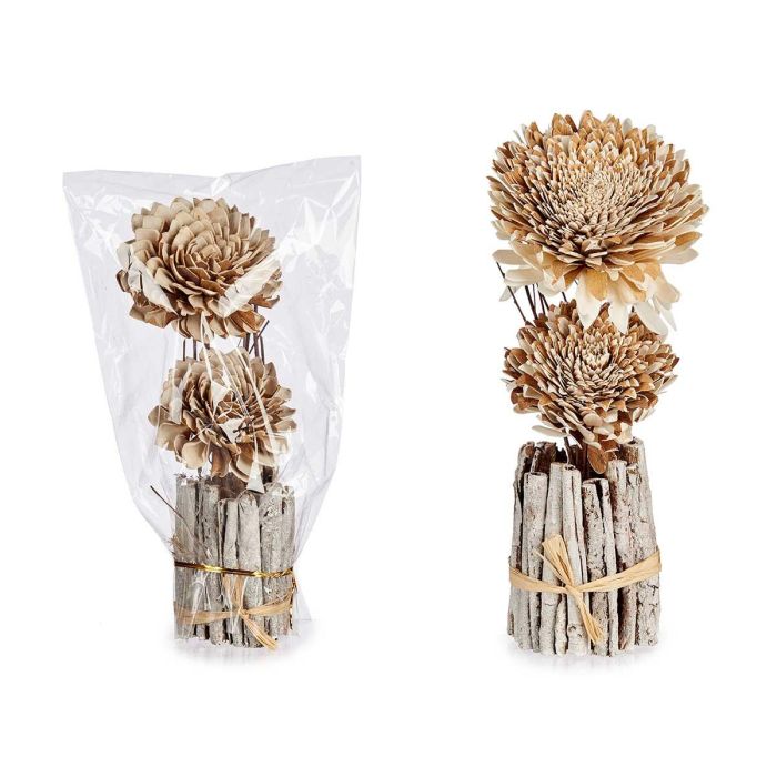 Bouquet de Madera con Flores Naturales Surtidas Giftdecor 13x37x14 cm (12 Unidades)