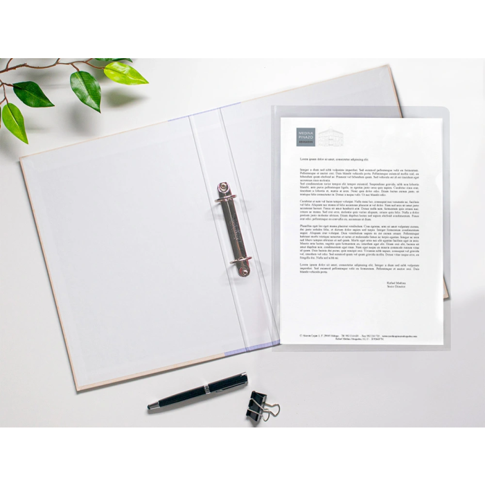 Q-connect Carpeta Dossier Uñero Plástico 180 mc Folio Transparente 5