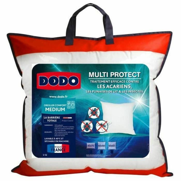 Dodo Almohada MULTIPROTECT 65 x 65 cm Tratada contra chinches e insectos Fibra hueca de silicona Thermolite® Protect Control Medio cómodo