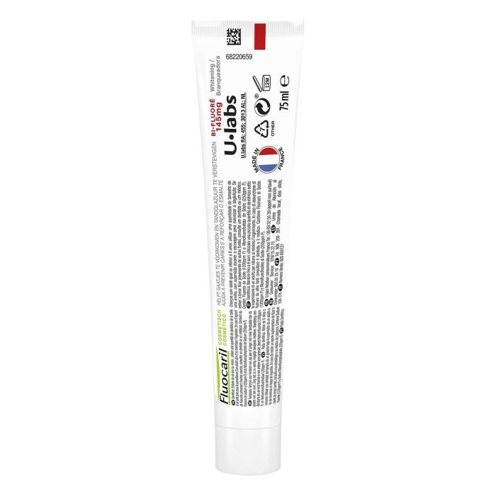 Fluocaril BI-FLUORÉ Dentífrico Blanqueador 145mg Flúor - Pack 2 x 75 ml (150 ml Total) para Dientes Blancos y Protección Esmalte 2 Fluocaril BI-FLUORÉ Dentífrico Blanqueador 145mg Flúor - Pack 2 x 75 ml (150 ml Total) para Dientes Blancos y Protección Esmalte 2