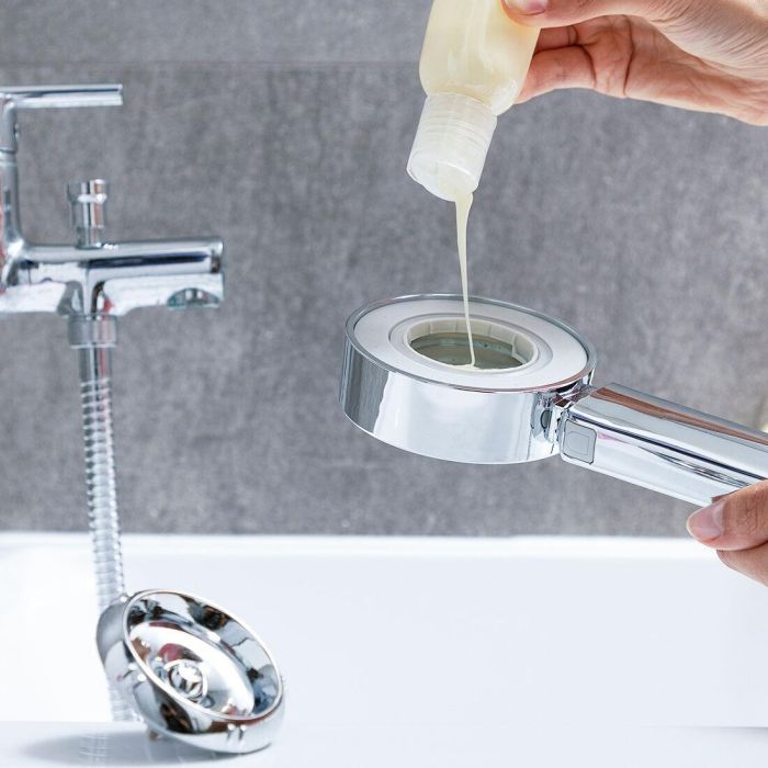 Alcachofa de Ducha Doble con Dispensador 3 en 1 Xawara InnovaGoods 10 Alcachofa de Ducha Doble con Dispensador 3 en 1 Xawara InnovaGoods 10