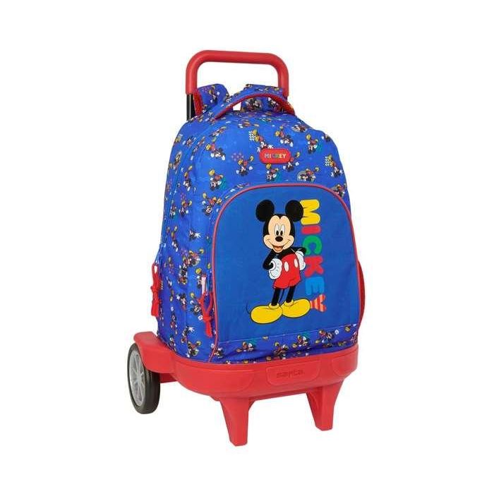 Mochila gde. c/ruedas compact evol. ext. mickey mouse "today" 33x45x22cm 0 Mochila gde. c/ruedas compact evol. ext. mickey mouse "today" 33x45x22cm 0