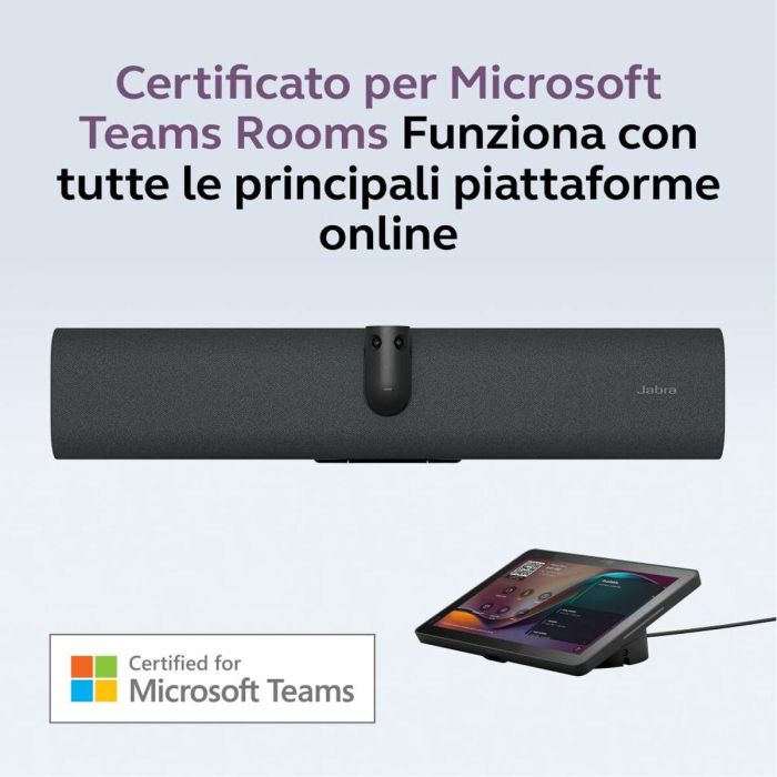 Jabra PANACAST 40 VBS MS VB AND Cámara de Videoconferencia 3840x1080 MS Teams Rooms, Zoom Rooms con Micrófonos y Altavoces Integrados 4