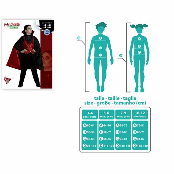 Disfraz para Niños Rojo Vampiro Niños 2 Disfraz para Niños Rojo Vampiro Niños 2