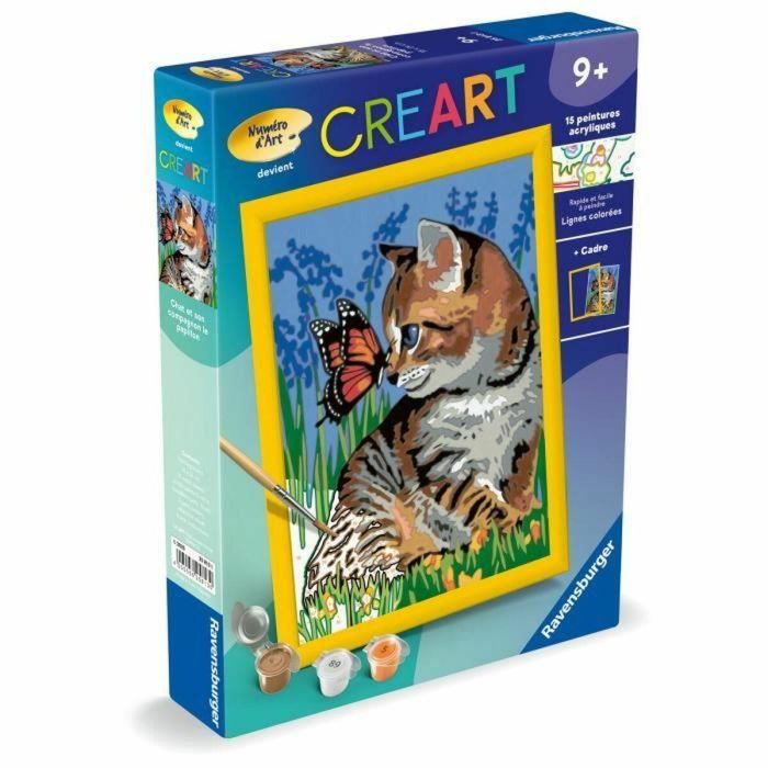 Ravensburger 25813 Kit de Pintura por Números CreArt Kids Gato y su Compañera la Mariposa 18x24cm Edades 9 1 Ravensburger 25813 Kit de Pintura por Números CreArt Kids Gato y su Compañera la Mariposa 18x24cm Edades 9 1