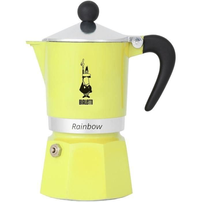 Cafetera italiana - BIALETTI - RAINBOW - 6 tazas - 0,30 L - Amarilla