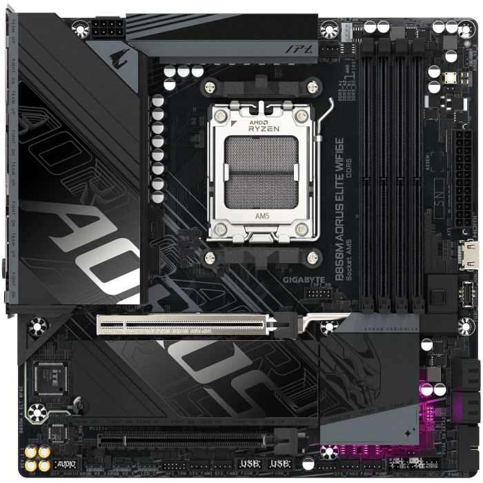 Gigabyte GA-B850M A ELT WF6E Placa base AMD B850M Socket AM5 para Ryzen 7000/8000/9000 series, DDR5, WiFi 6E, LAN 2.5 GbE 1 Gigabyte GA-B850M A ELT WF6E Placa base AMD B850M Socket AM5 para Ryzen 7000/8000/9000 series, DDR5, WiFi 6E, LAN 2.5 GbE 1