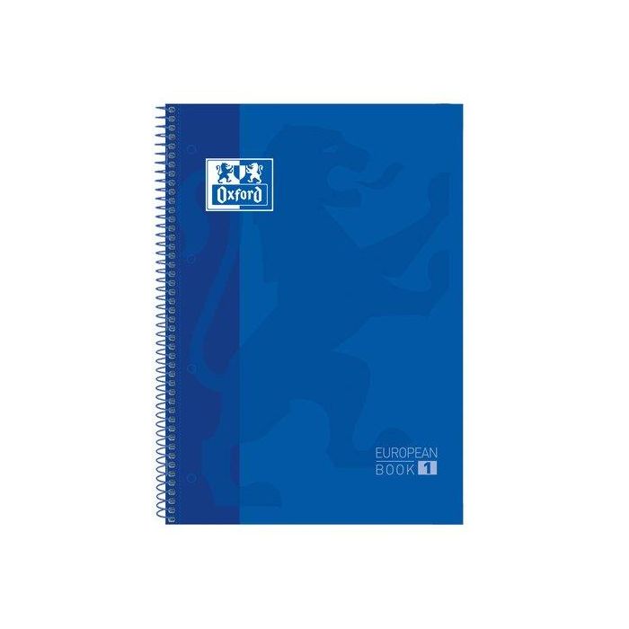 Bloc Oxford School Eu.Book 1 Micro.Tapa Extra A4+ 80H Cuadric.5X5 90G Azul (Set de 5)