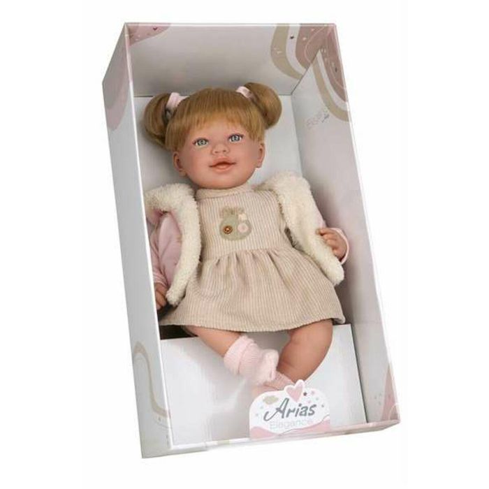 Muñeca elegance 45 cm adi beige c/pelo c/mecanismo risa try me 2