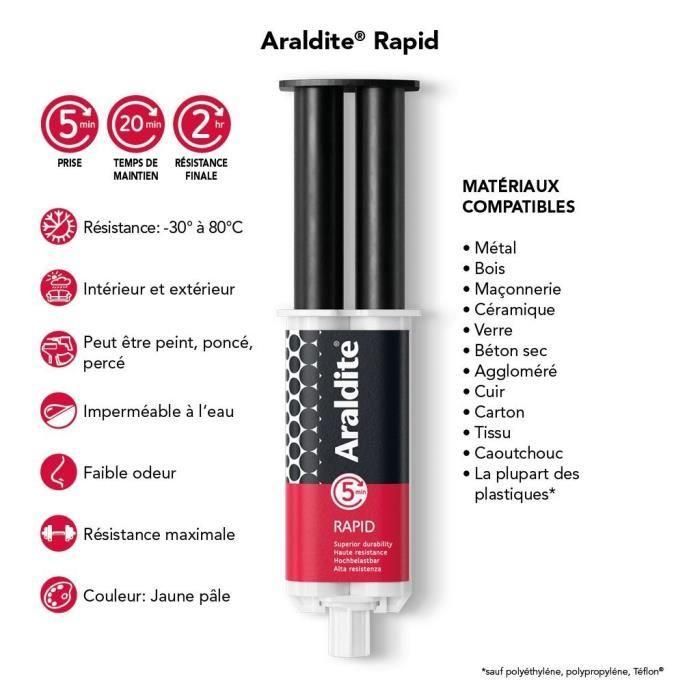 Araldite ARA1697016247481 Pegamento Rapid 24 ml de alto rendimiento multimaterial 2