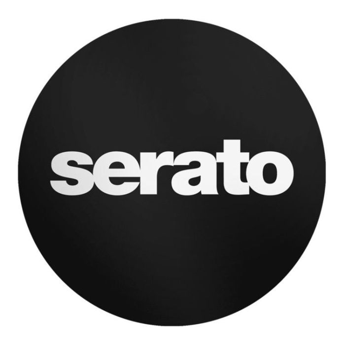 Serato Dj Logo Slipmats White On Black (Pareja)