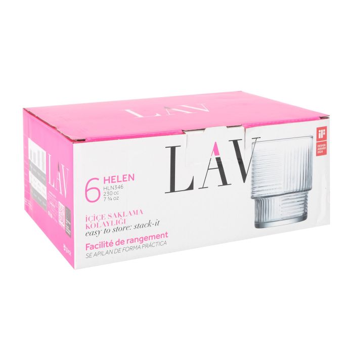Set de 6 Vasos Helen 230 cc - LAV (8 Cajas) 2 Set de 6 Vasos Helen 230 cc - LAV (8 Cajas) 2