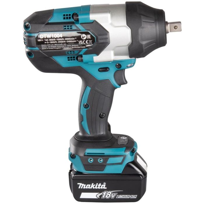 Makita DTW1004Z Llave de Impacto a Batería sin Escobillas 18V 1050 Nm 1/2" Negro/Turquesa 11 Makita DTW1004Z Llave de Impacto a Batería sin Escobillas 18V 1050 Nm 1/2" Negro/Turquesa 11