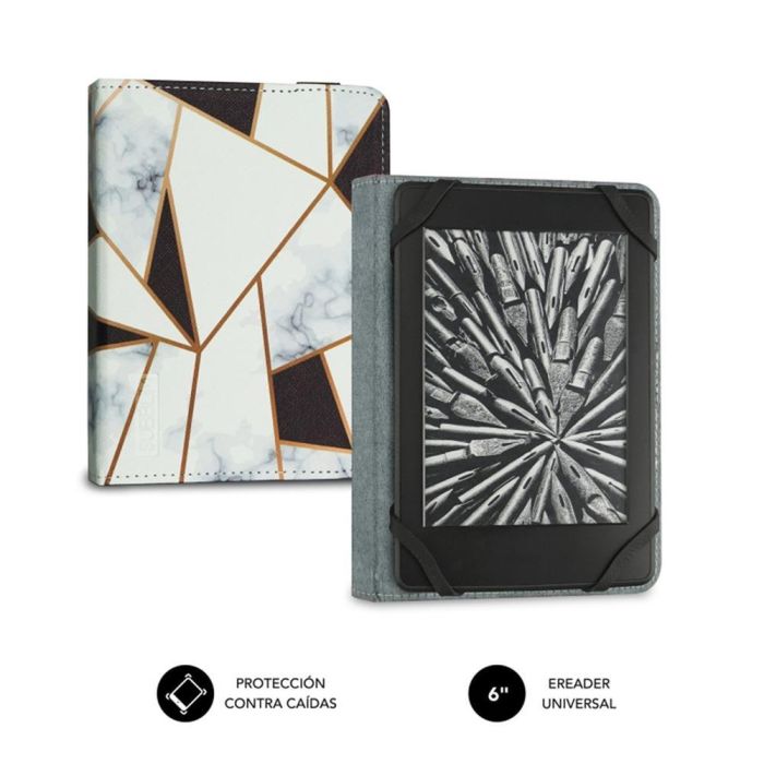 SUBBLIM funda Clever Ebook Case 6" Marmol Negro