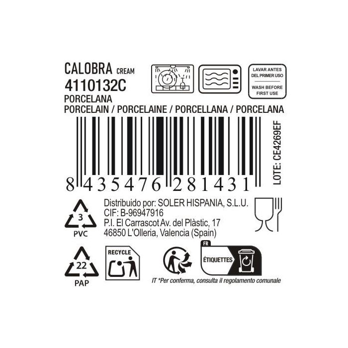Mug Calobra 100 cc Crema - Inde (36 Unidades) 4 Mug Calobra 100 cc Crema - Inde (36 Unidades) 4