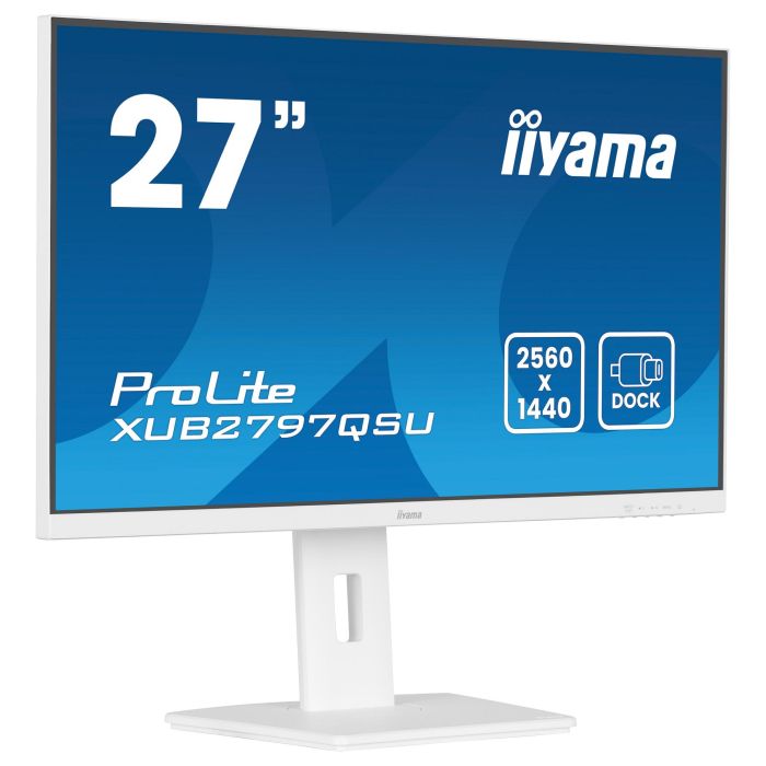 Iiyama Monitor 27" QHD IPS 100Hz XUB2797QSU-W2 con 1xHDMI, 1xDisplayPort, 2xUSB 3.2 y 300 cd/m²