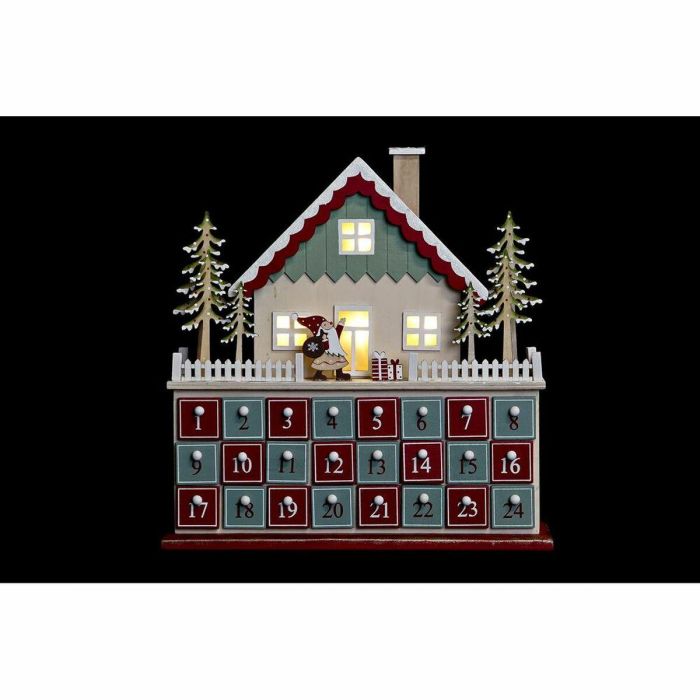 Calendario Adviento Navidad Fantasia DKD Home Decor Rojo Verde 8 x 33 x 32 cm (2 Unidades) 3 Calendario Adviento Navidad Fantasia DKD Home Decor Rojo Verde 8 x 33 x 32 cm (2 Unidades) 3