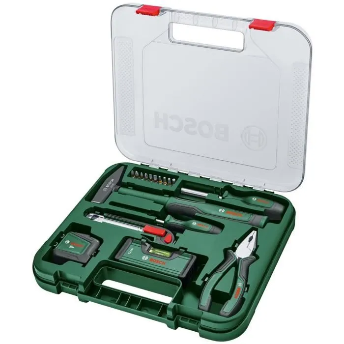 Bosch Juego de herramientas manuales "Universal" 17 piezas (kit de herramientas de reparación versátil para uso doméstico) 4059952643359 Bosch Juego de herramientas manuales "Universal" 17 piezas (kit de herramientas de reparación versátil para uso doméstico) 4059952643359