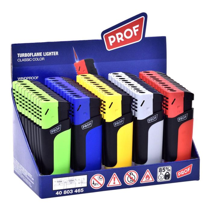 Prof Encendedor electrónico clásico, colores surtidos, 8.1 x 2.8 x 1.3 cm