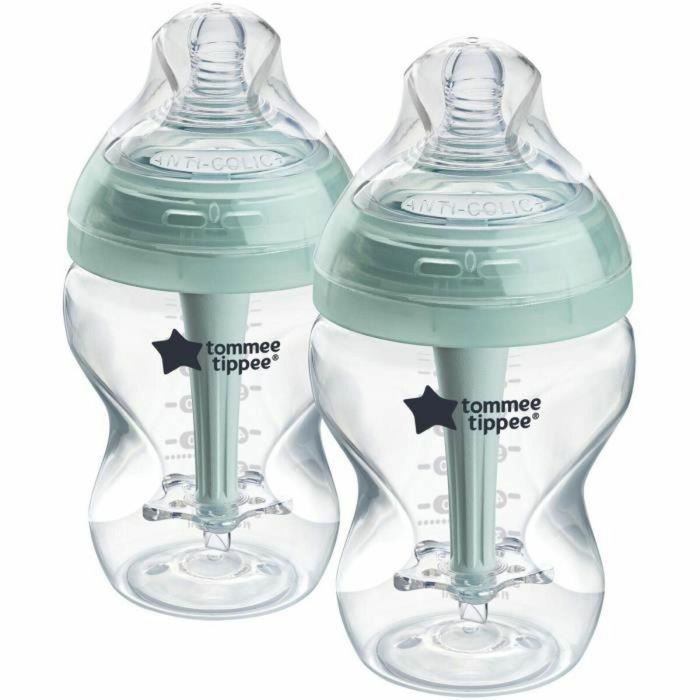 Set de 2 biberones - TOMMEE TIPPEE - AAC - Anti cólico - 260 ml - Transparente