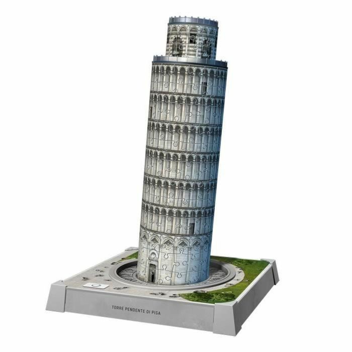 Ravensburger RAV12008028 Rompecabezas 3D Iluminado Torre Inclinada de Pisa - Modelo Icónico 1